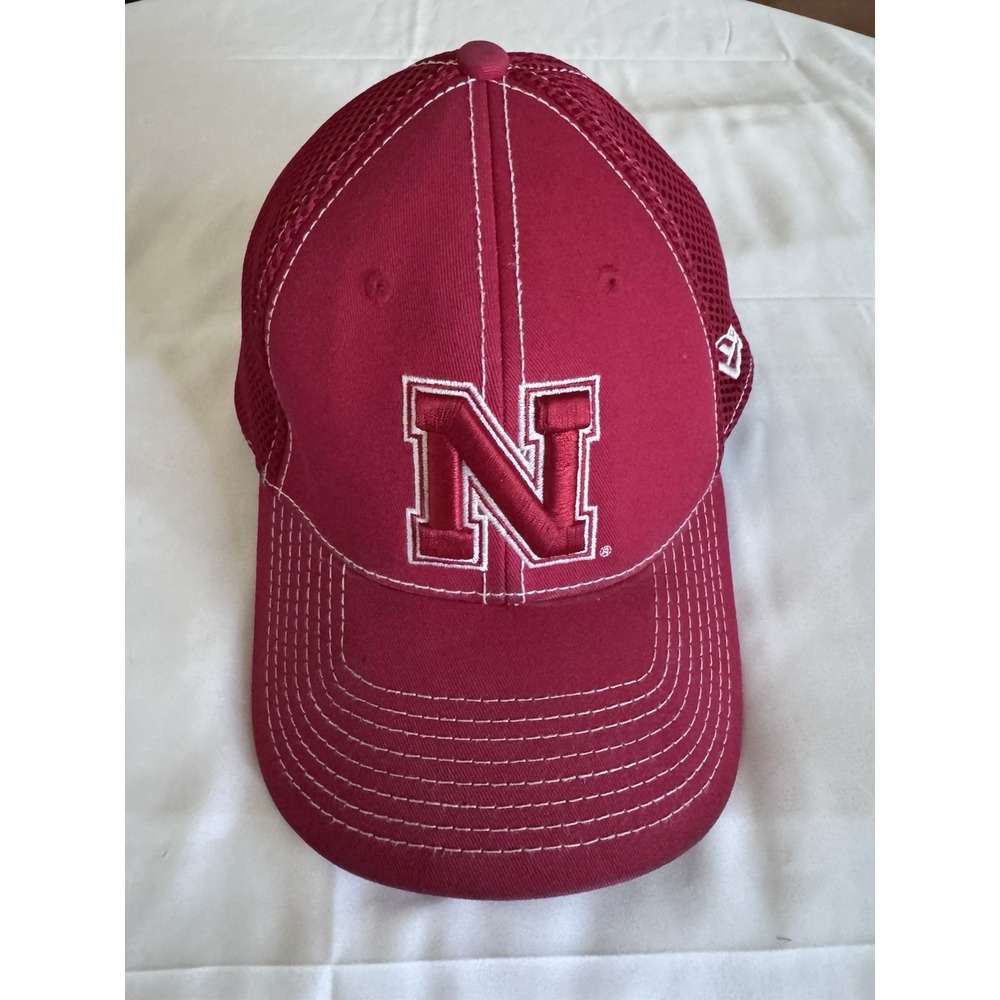 Nebraska Huskers Fitted Hat Red New Era  Embroidered Size Medium- Large